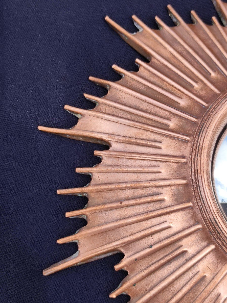 70s Copper Witch Sun Mirror -photo-5
