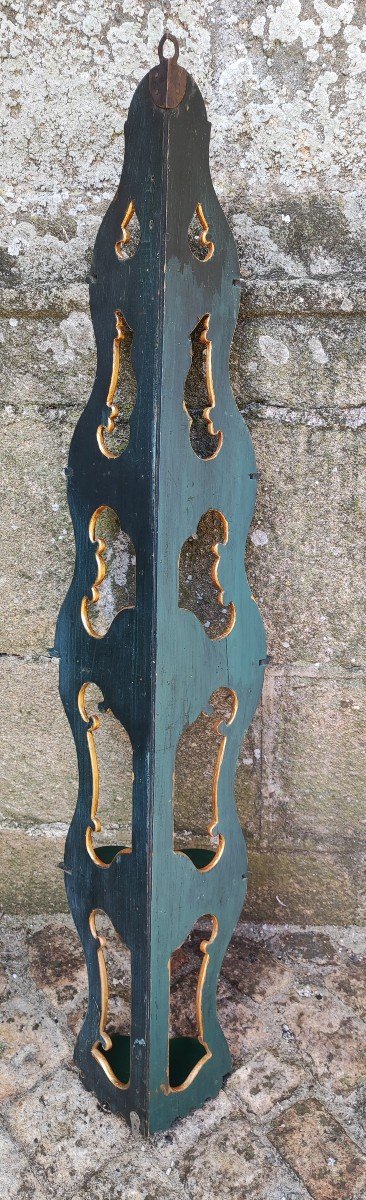 Corner Shelf Carved Painted Wood -photo-5
