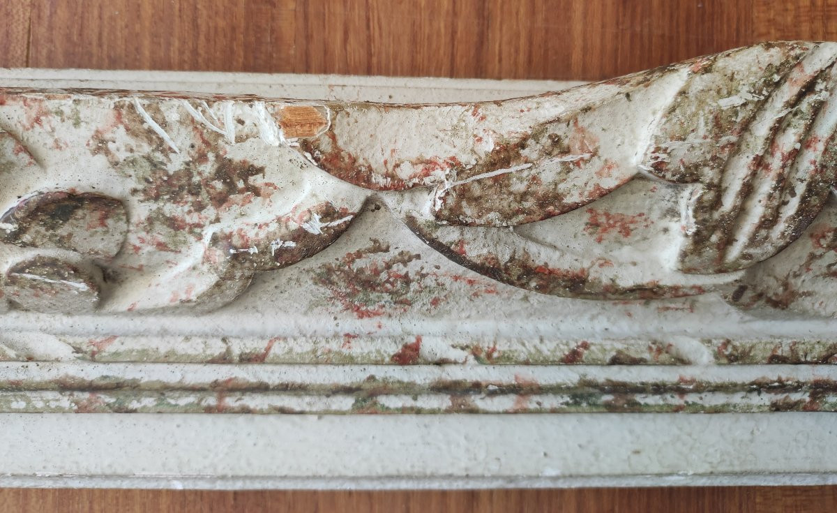 Montparnasse Frame Carved Wood Patinated Rebate 80 Cm X 40 Cm-photo-2