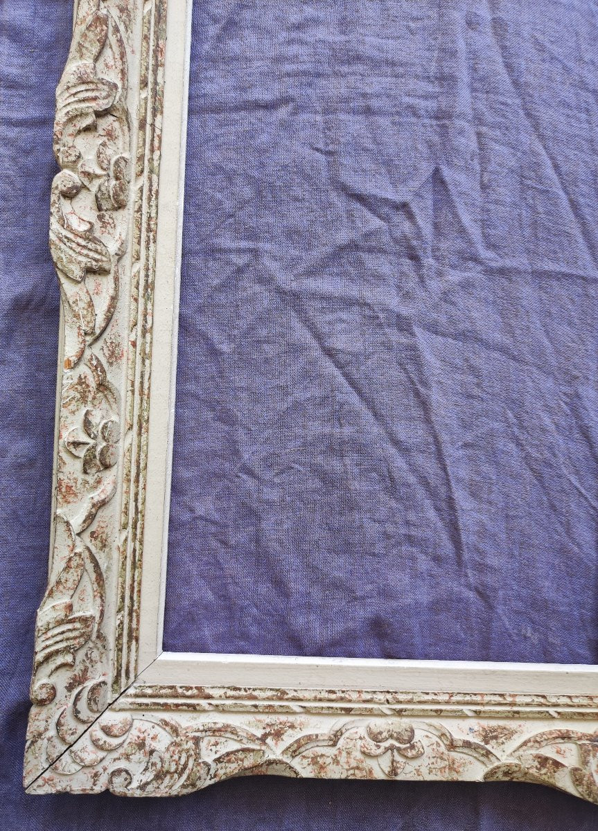 Montparnasse Frame Carved Wood Patinated Rebate 80 Cm X 40 Cm-photo-7