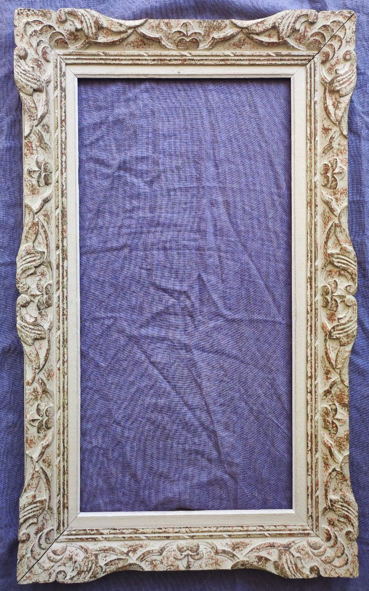 Montparnasse Frame Carved Wood Patinated Rebate 80 Cm X 40 Cm-photo-8
