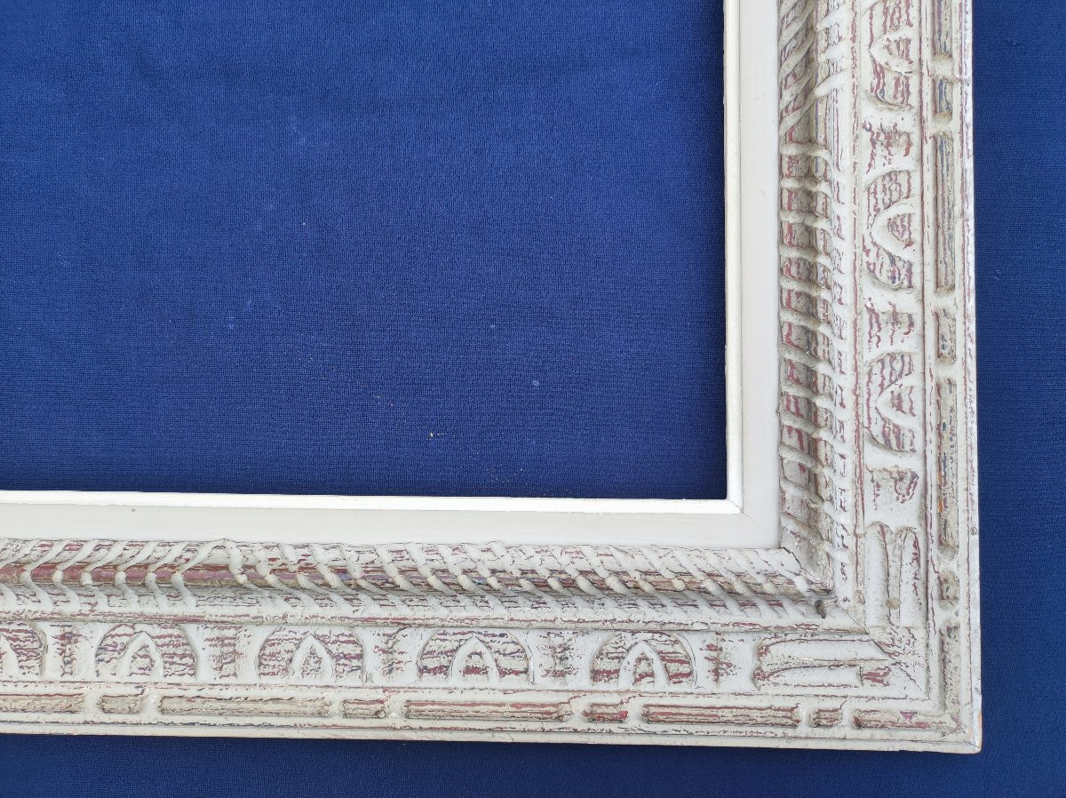 Cadre 8P Montparnasse bois patiné feuillure 46 cm x 33 cm -photo-2