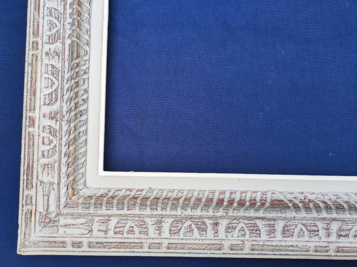 Cadre 8P Montparnasse bois patiné feuillure 46 cm x 33 cm -photo-5