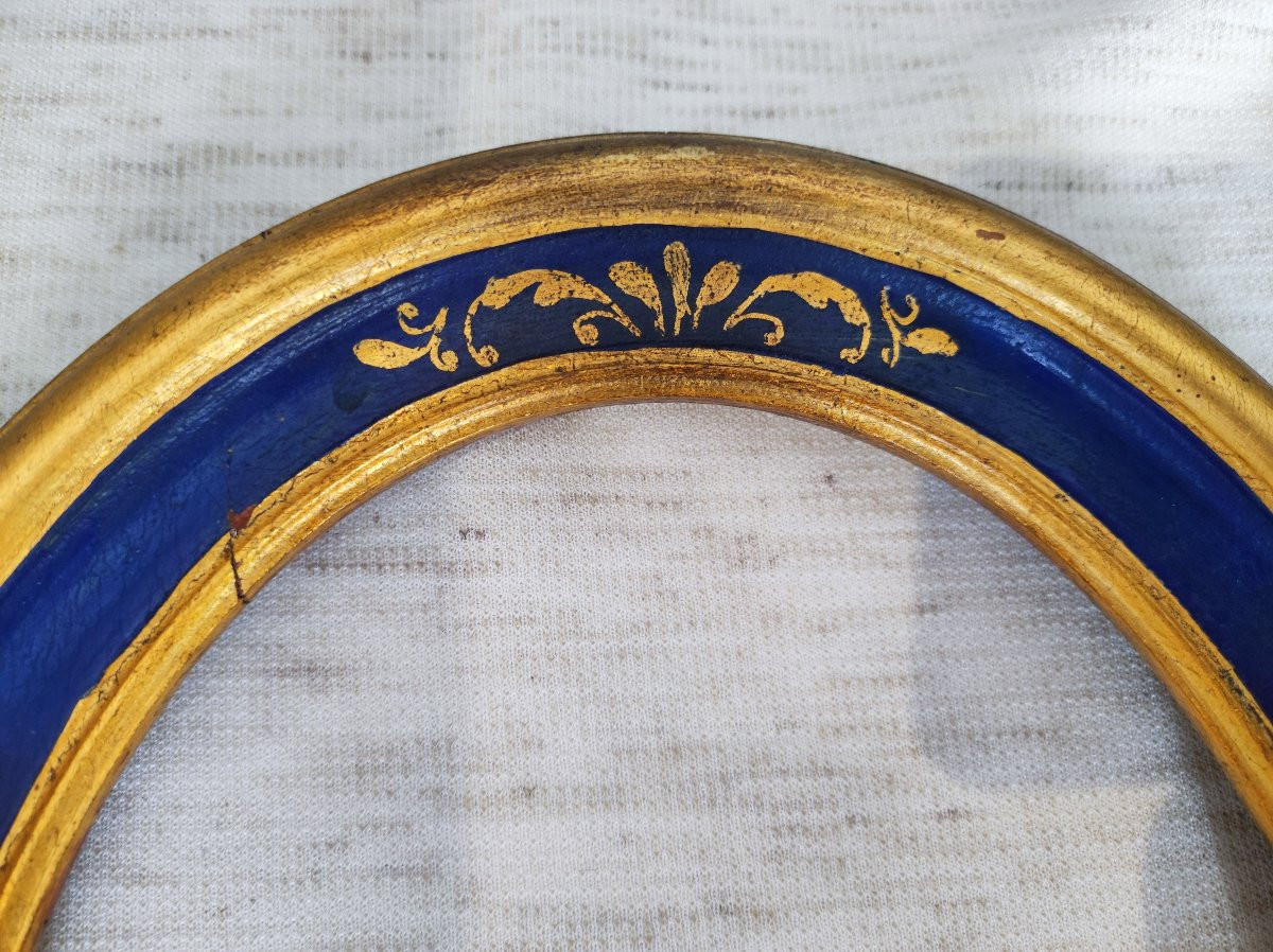 Cadre ovale de style renaissance feuillure 23 cm x 17 cm-photo-3