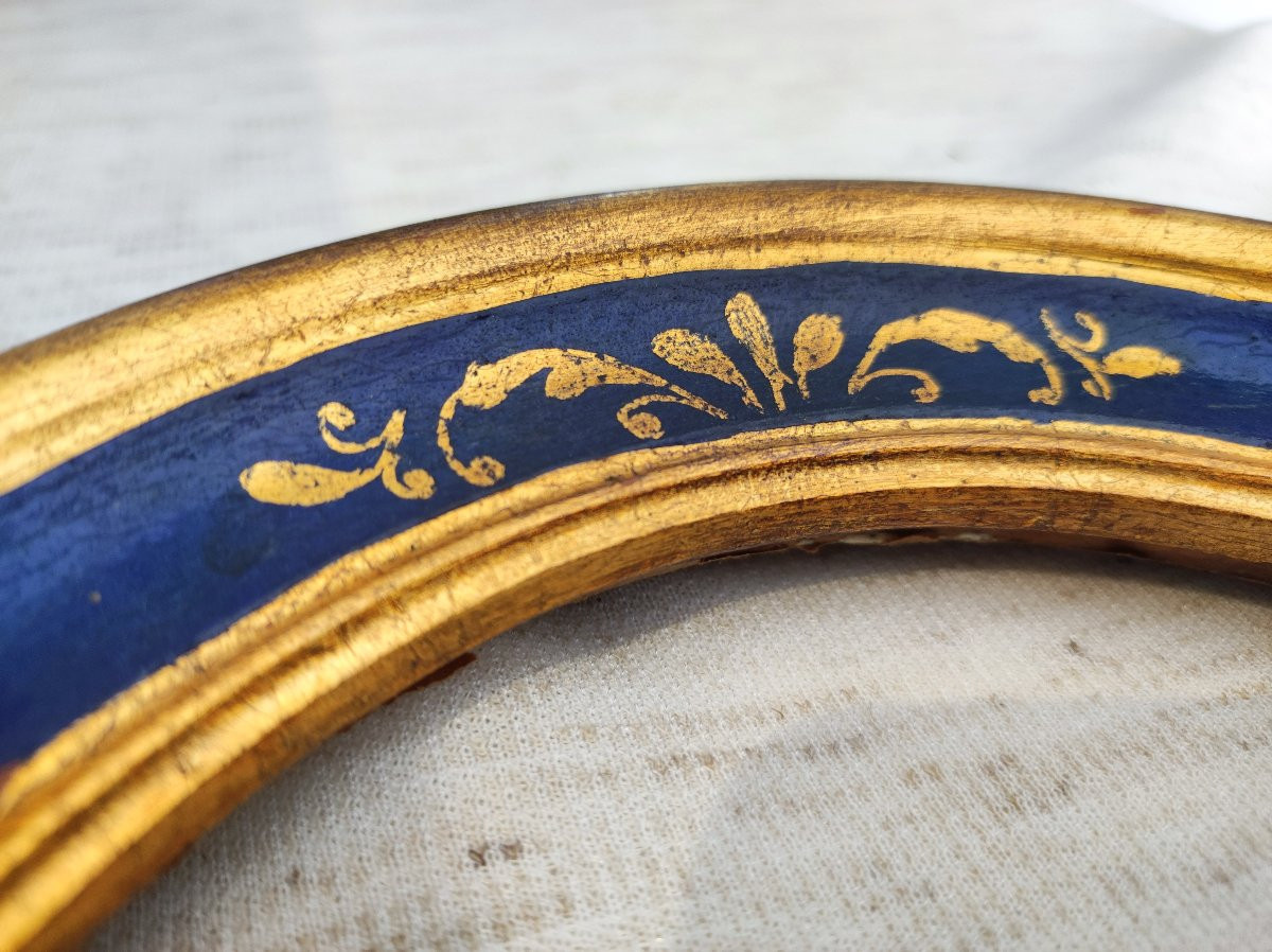 Cadre ovale de style renaissance feuillure 23 cm x 17 cm-photo-3