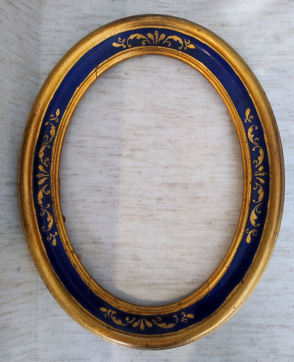 Cadre ovale de style renaissance feuillure 23 cm x 17 cm-photo-6