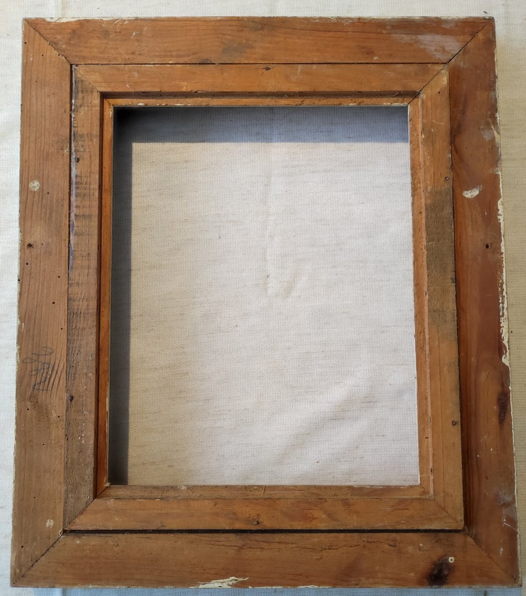 Montparnasse-style Carved Wood Frame With A Gilded Patina, Rabbeted, 30 Cm X 24 Cm -photo-4