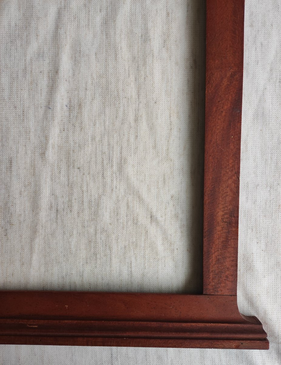 Art Nouveau Style Mahogany Frame With Rabbet, 44 Cm X 30 Cm -photo-4