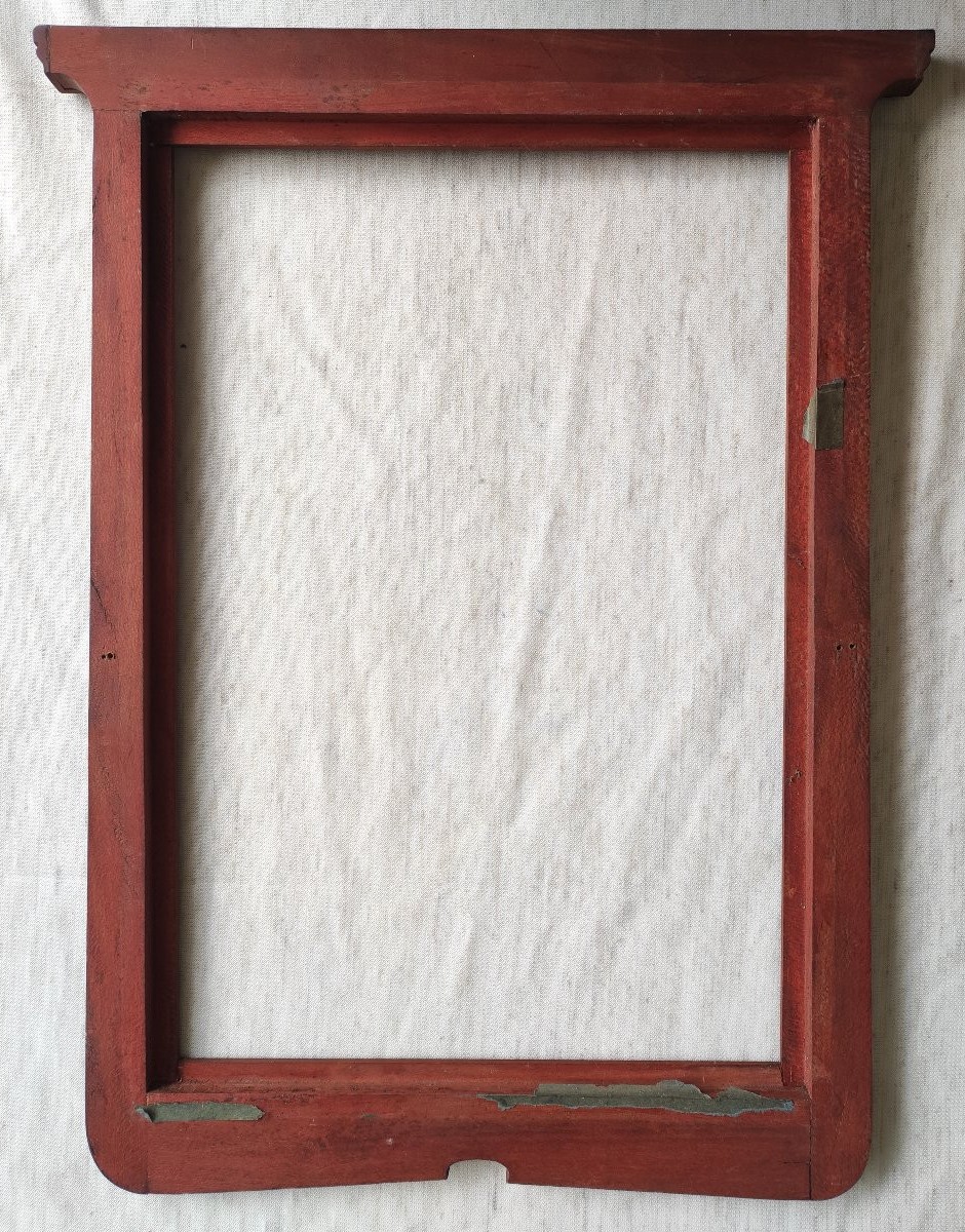 Art Nouveau Style Mahogany Frame With Rabbet, 44 Cm X 30 Cm -photo-6