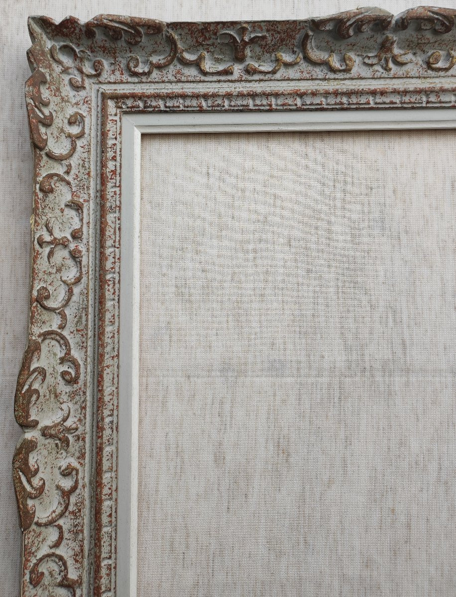 10f Montparnasse Frame, Patinated Wood, Rabbeted, 55 Cm X 46 Cm -photo-2
