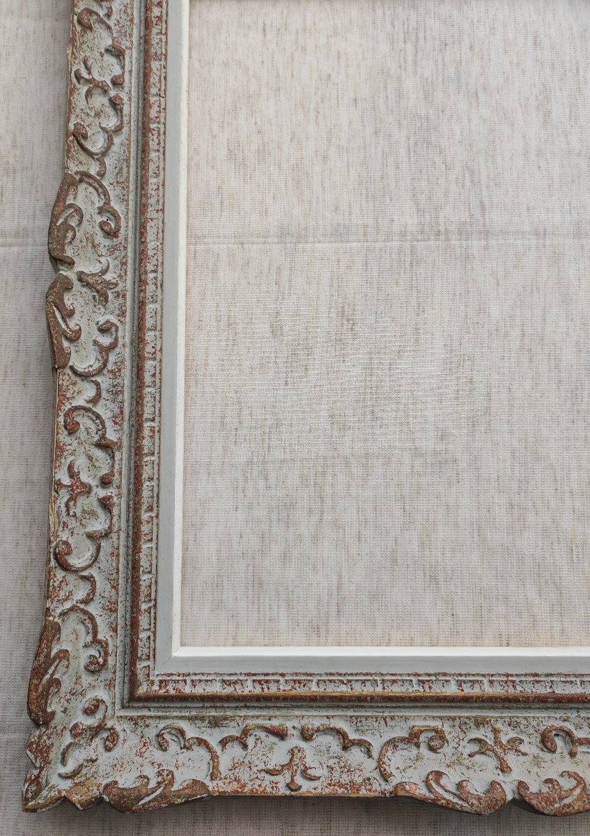 10f Montparnasse Frame, Patinated Wood, Rabbeted, 55 Cm X 46 Cm -photo-1