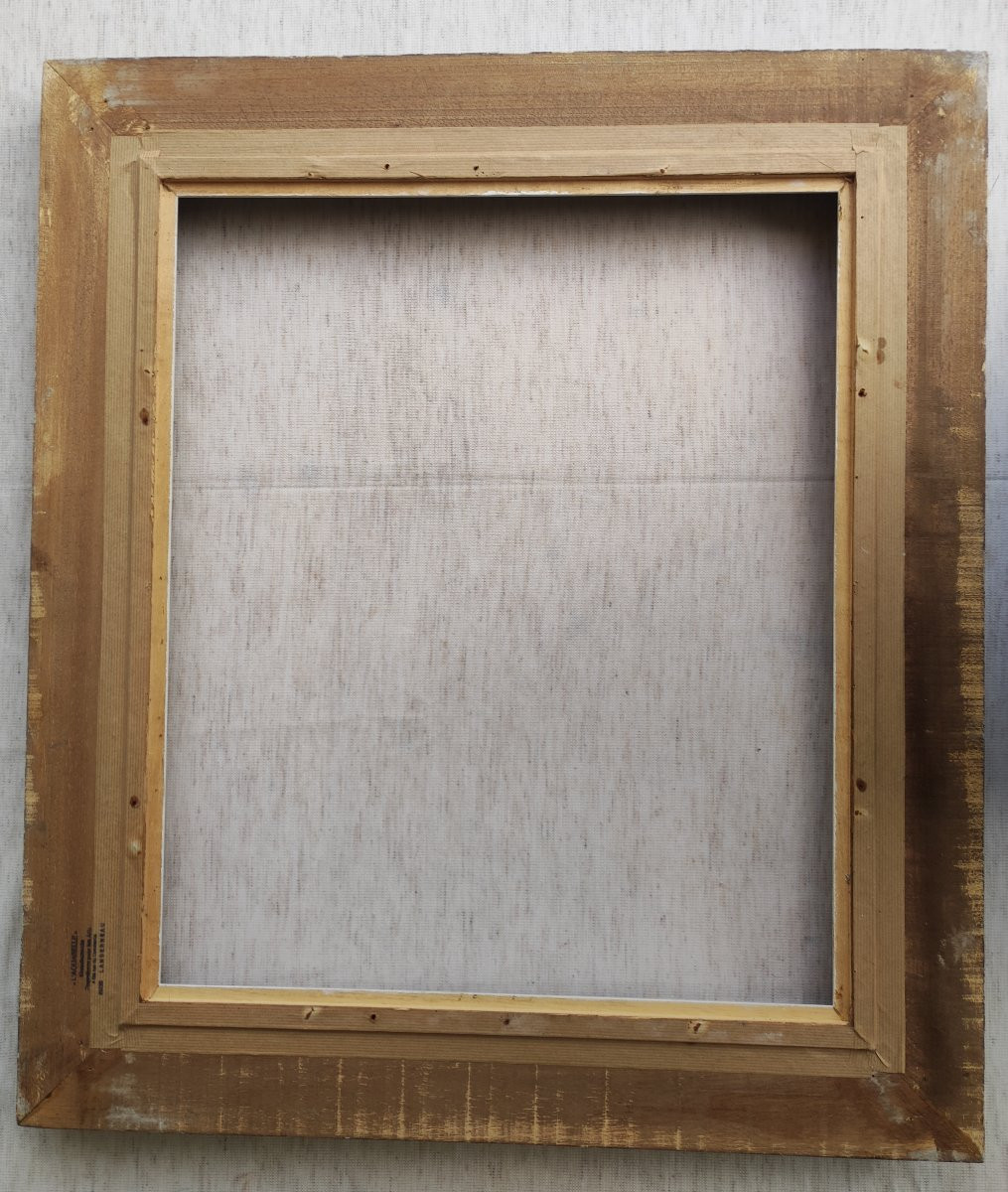 10f Montparnasse Frame, Patinated Wood, Rabbeted, 55 Cm X 46 Cm -photo-4