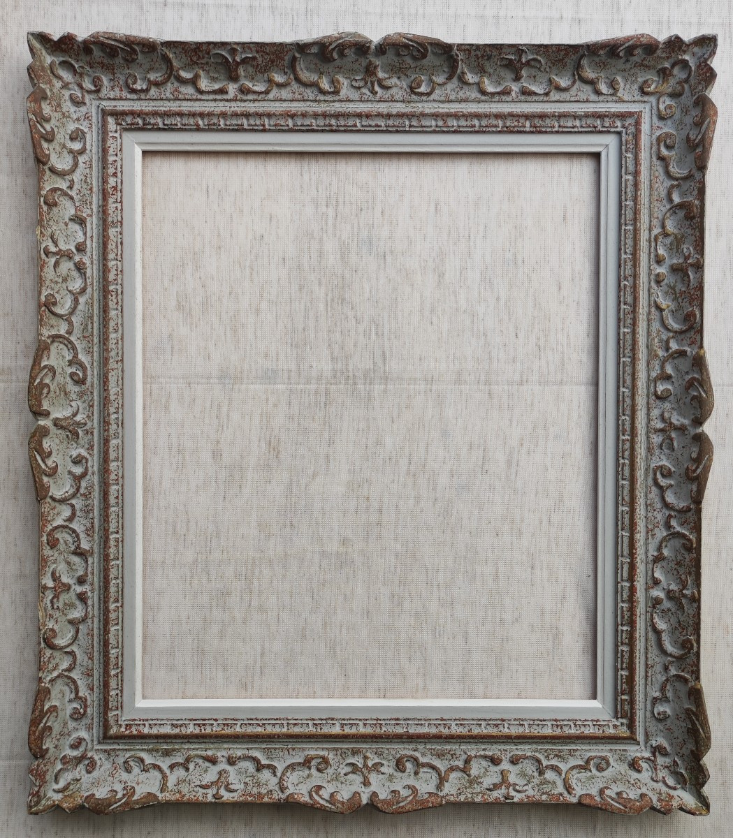 10f Montparnasse Frame, Patinated Wood, Rabbeted, 55 Cm X 46 Cm 