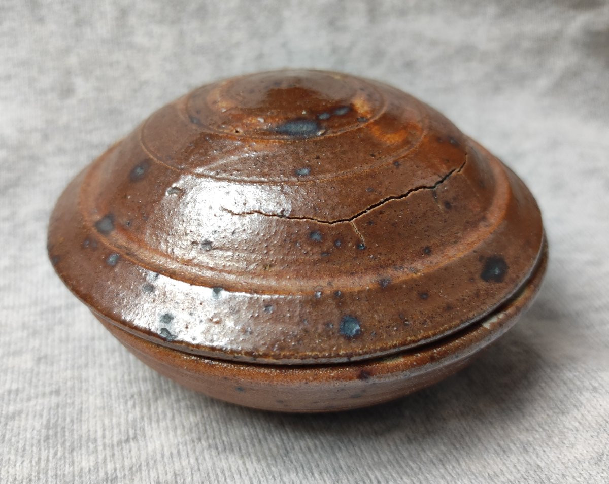 boite coffre signé  Eric Astoul grès de la Borne -photo-2