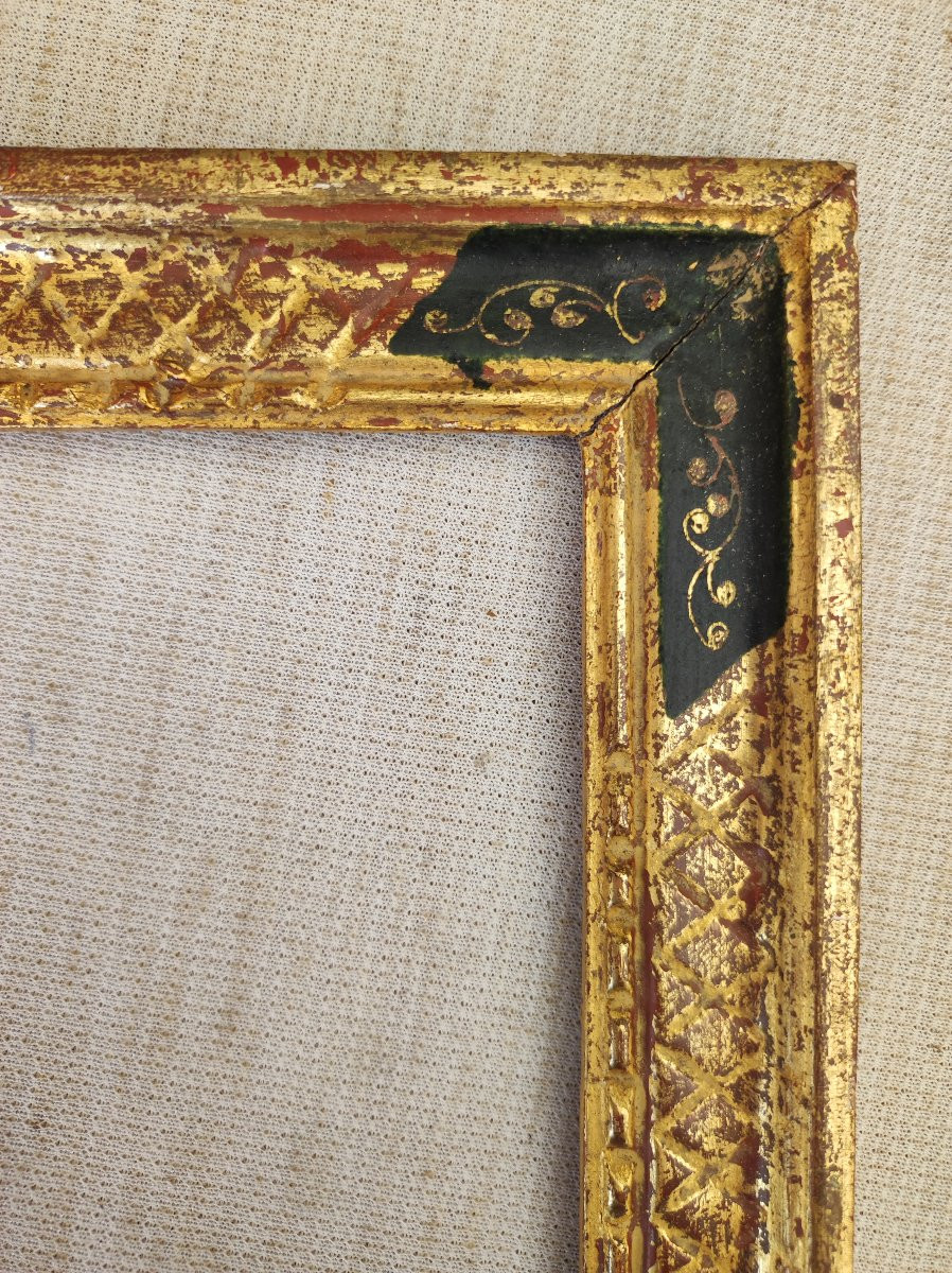 Gilded Wood Frame Renaissance Style Rebate 14 Cm X 10 Cm-photo-3