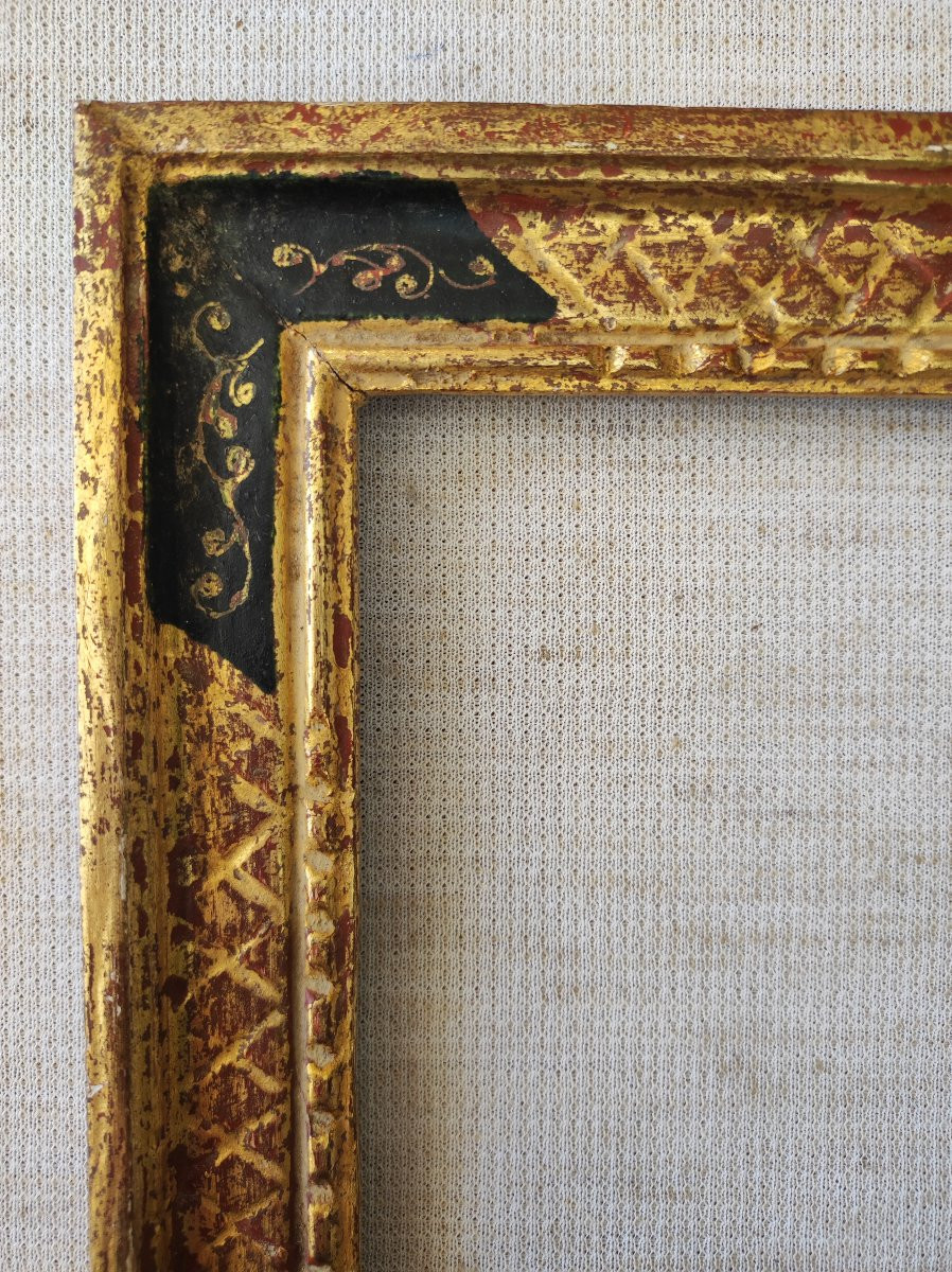 Gilded Wood Frame Renaissance Style 14 Cm X 10 Cm-photo-2