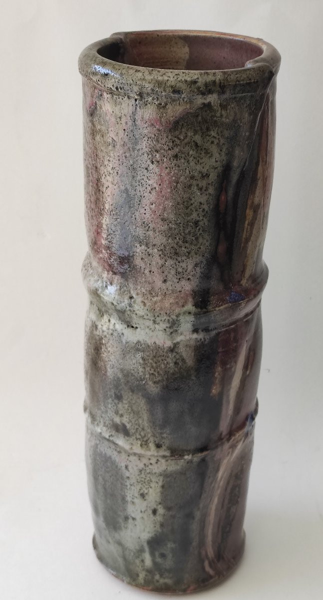 Catherine Gould Ceramic Scroll Vase-photo-2