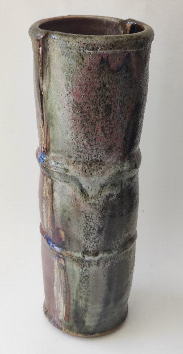 Catherine Gould Ceramic Scroll Vase-photo-3