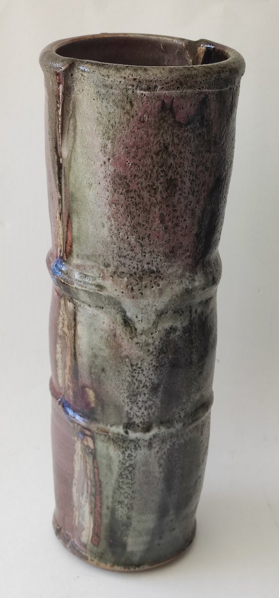 Catherine Gould Ceramic Scroll Vase-photo-4