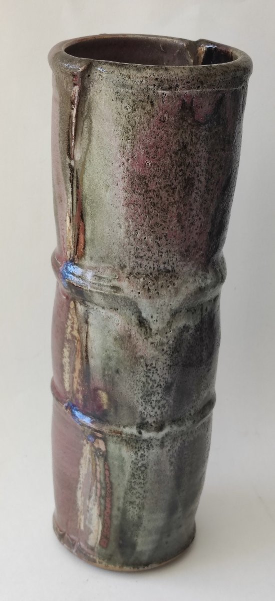 Catherine Gould Ceramic Scroll Vase-photo-1
