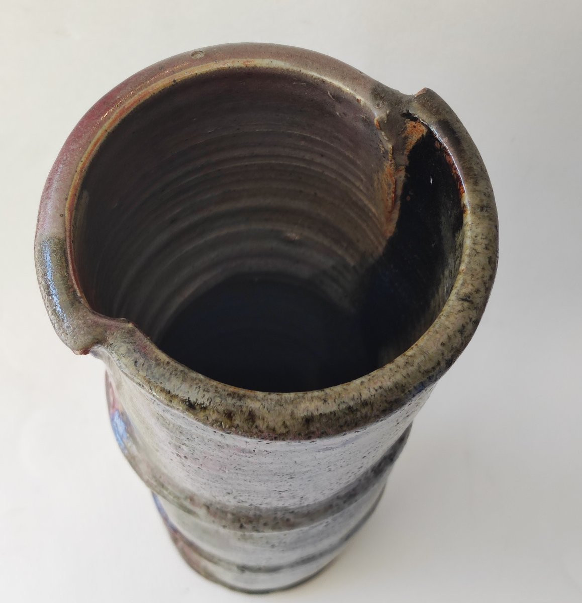 Catherine Gould Ceramic Scroll Vase-photo-2