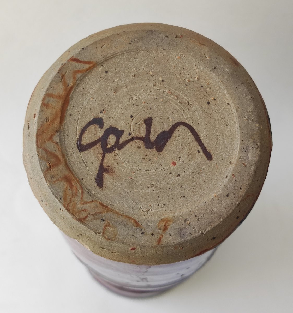 Catherine Gould Ceramic Scroll Vase-photo-3