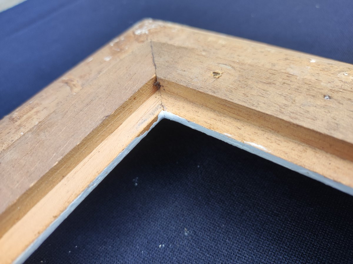 Cadre 6F Montparnasse bois sculpté patiné feuillure 41 cm x 33 cm -photo-5