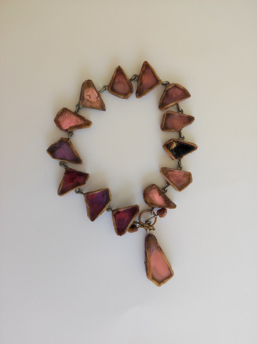 Bracelet Line Vautrin Signed Talosel Mirror Parma-photo-2
