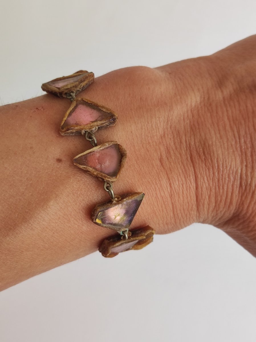 Bracelet Line Vautrin Signed Talosel Mirror Parma-photo-7