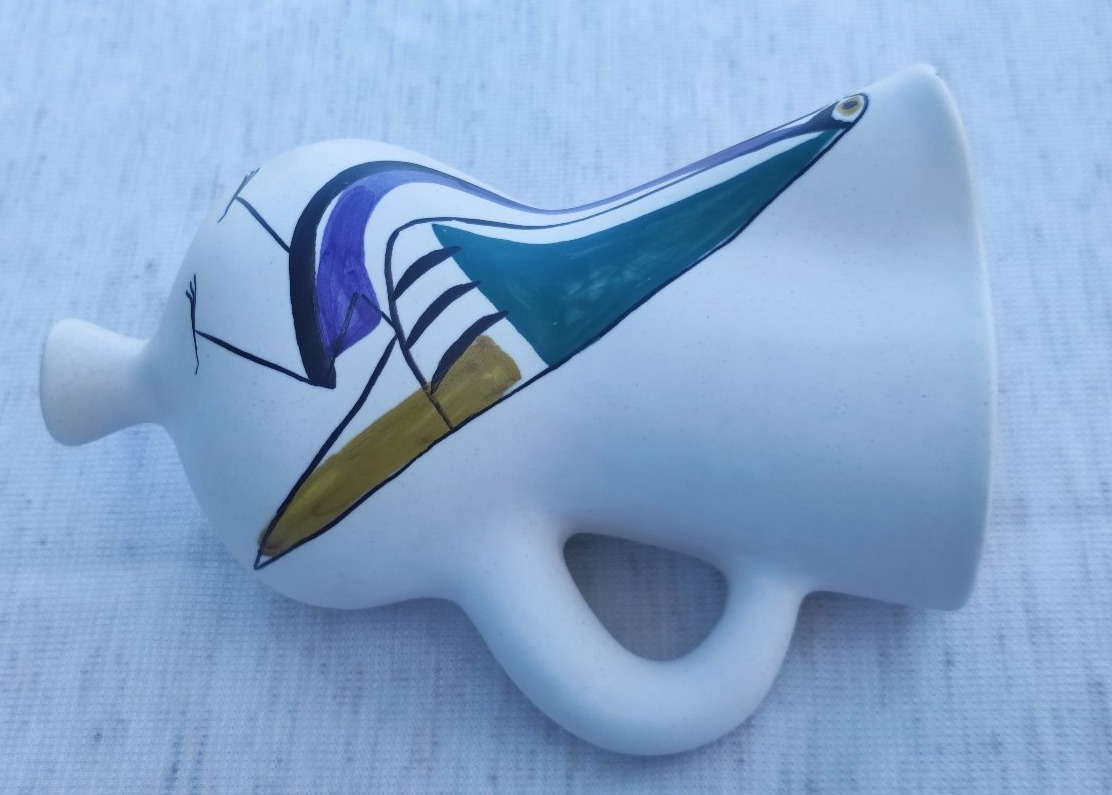 Roger Capron Wall Vase With Bird Design -photo-6