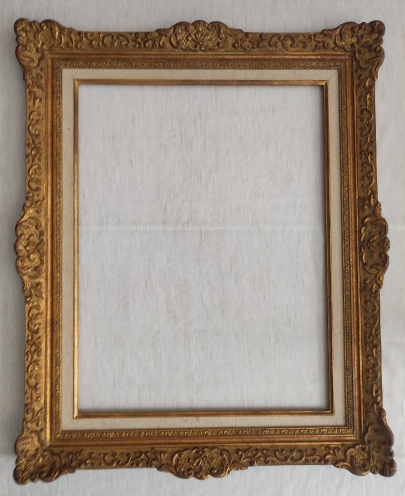 Cadre Montparnasse bois stuc doré feuillure 53 cm x 40 cm