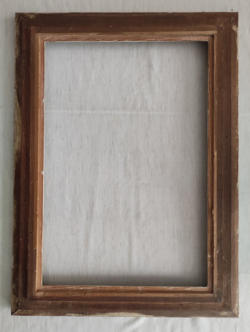 Cadre 10P Montparnasse bois sculpté patiné feuillure 55 cm x 38 cm -photo-4