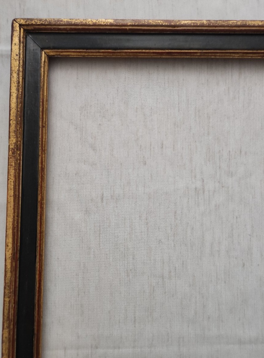 Antique Napoleon III-style Black And Gold Frame, 56 Cm X 46 Cm-photo-4