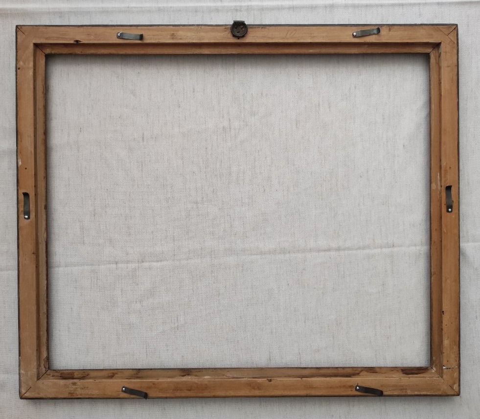 Antique Napoleon III-style Black And Gold Frame, 56 Cm X 46 Cm-photo-5
