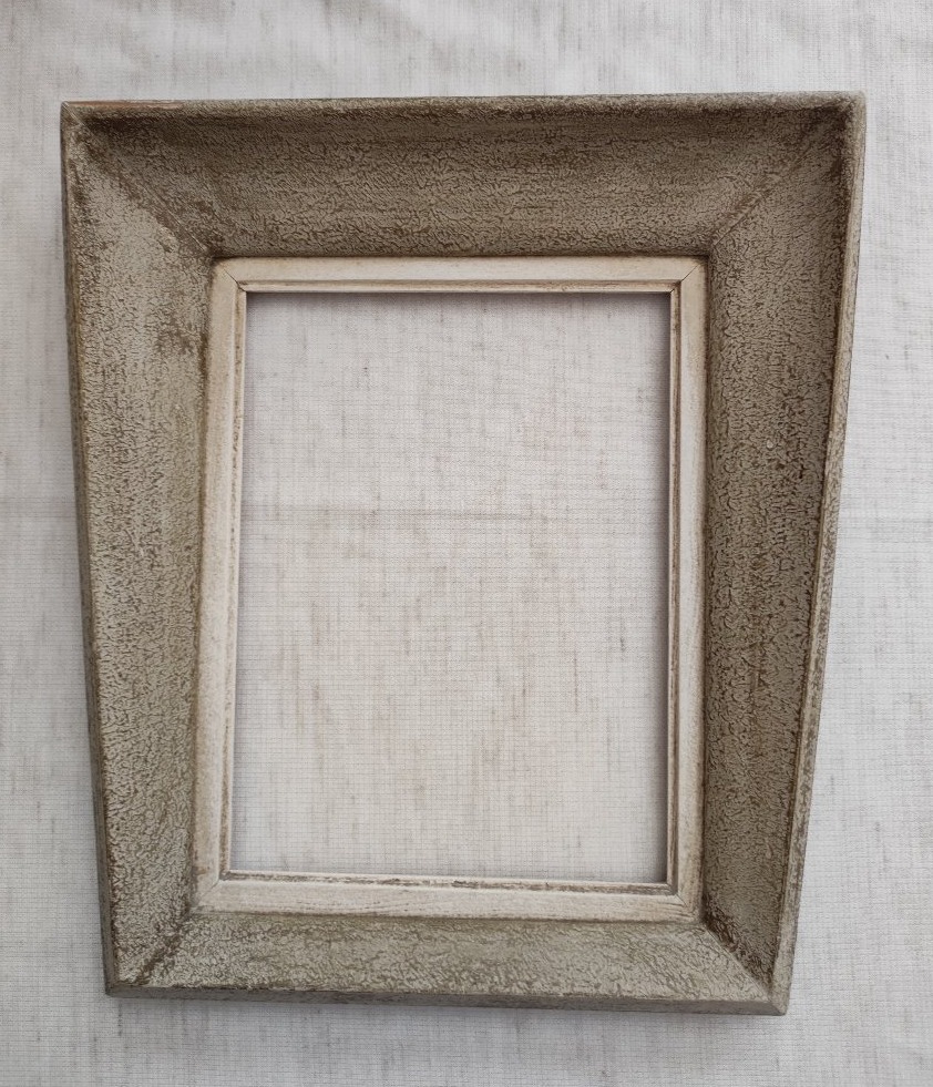 Cadre art deco bois patiné feuillure 24 cm x 18 cm -photo-2