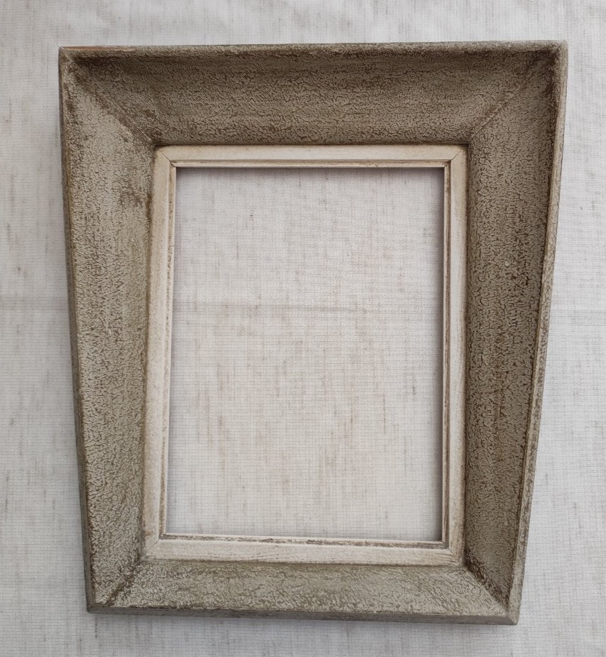 Cadre art deco bois patiné feuillure 24 cm x 18 cm 