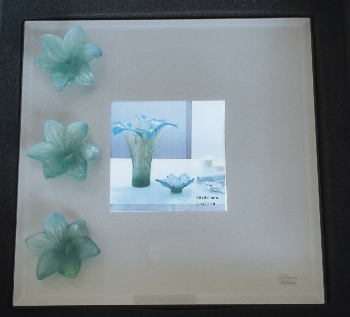Cadre photo cristal Daum amaryllis feuillure 9 cm x 9 cm -photo-3