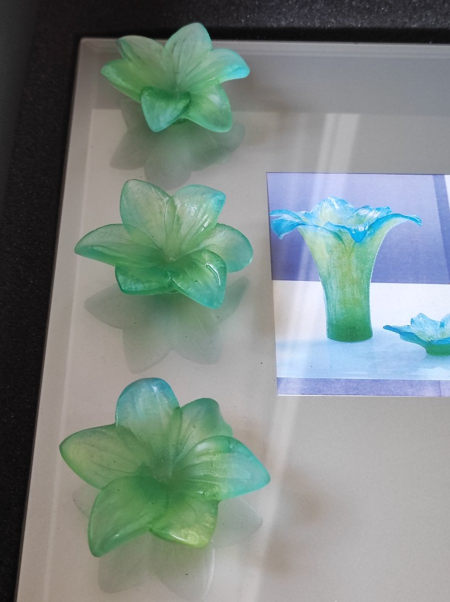 Cadre photo cristal Daum amaryllis feuillure 9 cm x 9 cm -photo-4