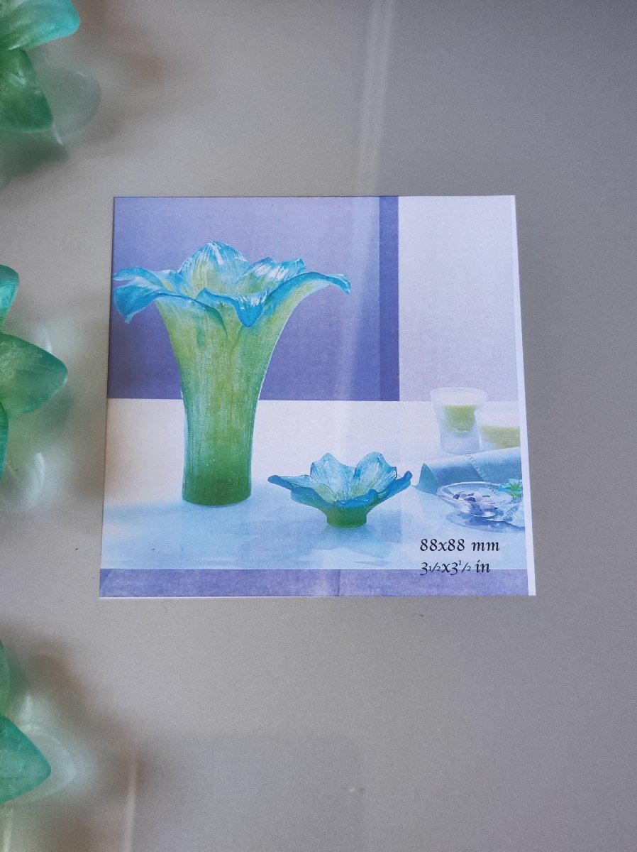 Cadre photo cristal Daum amaryllis feuillure 9 cm x 9 cm -photo-3