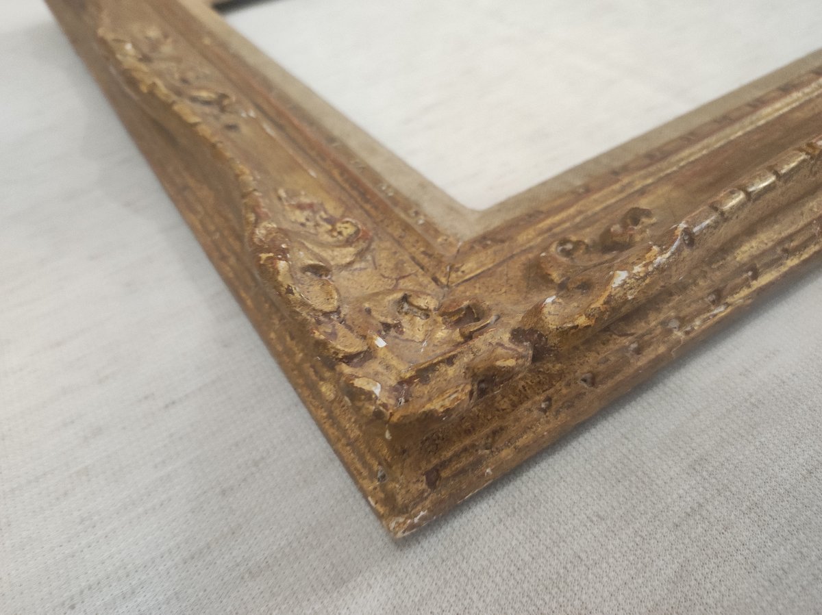Montparnasse 5f Frame, Carved Wood With Gilded Finish, 35 Cm X 27 Cm -photo-2