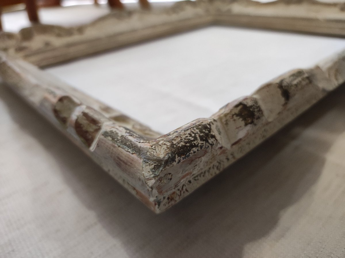 Montparnasse Wooden Frame, Carved With A Patina Finish, Rebated, 40 Cm X 32 Cm-photo-3