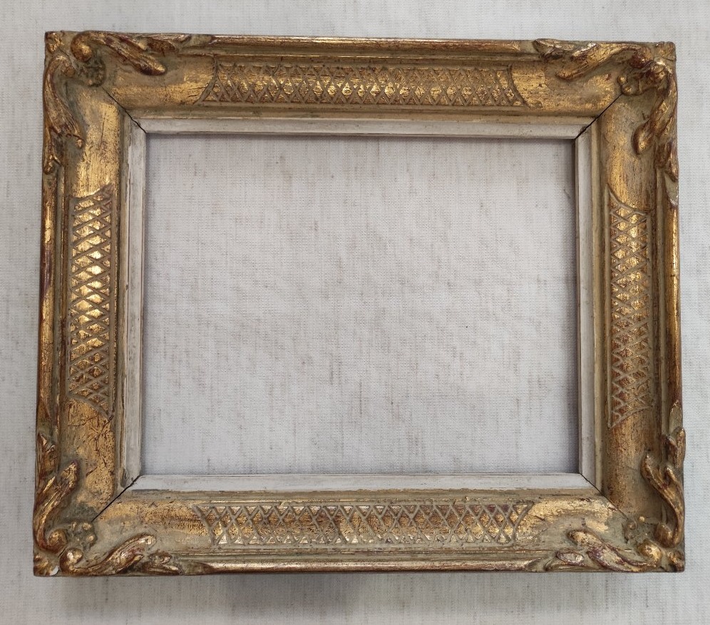 Cadre Montparnasse bois sculpté doré feuillure 30 cm x 24 cm 