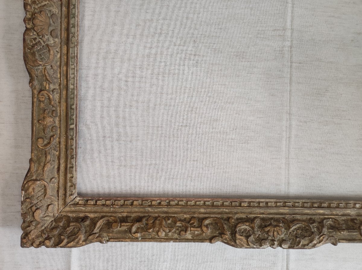 Montparnasse Wooden Frame, Carved With A Patina Finish, Rebated, 70 Cm X 58 Cm-photo-2