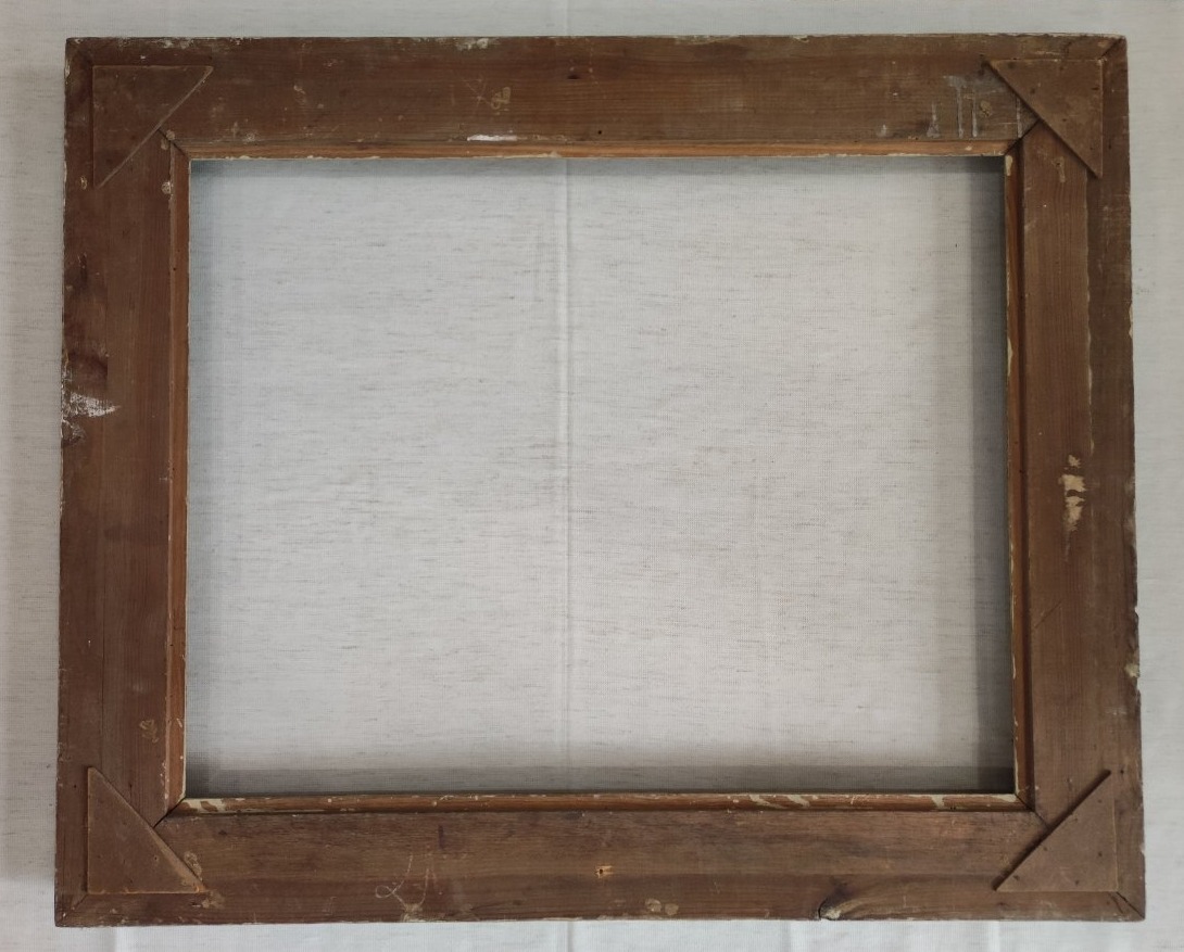 Cadre Montparnasse bois sculpté patiné feuillure 70 cm x 54 cm -photo-3