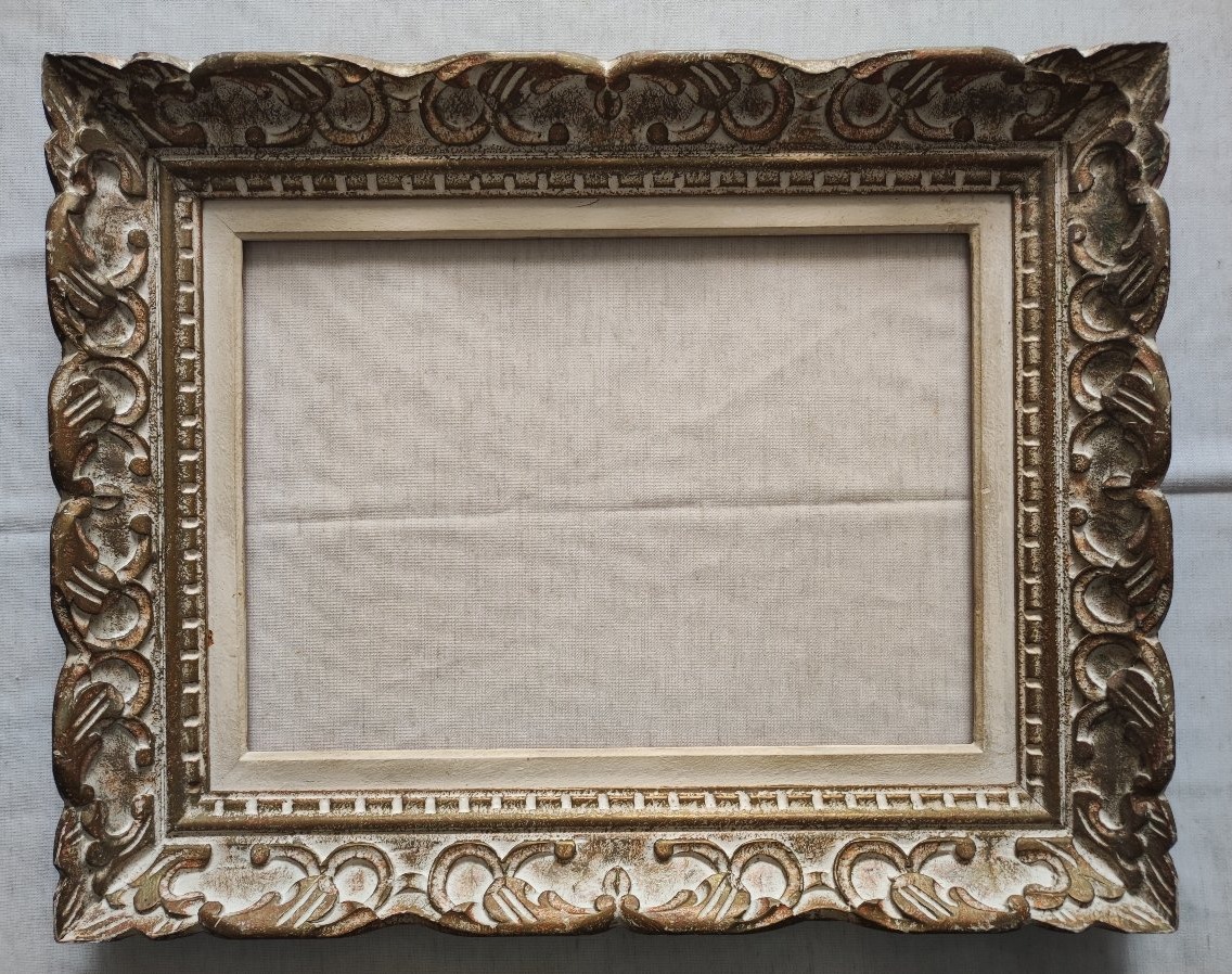 Cadre 8P Montparnasse bois patiné feuillure 46 cm x 33 cm 
