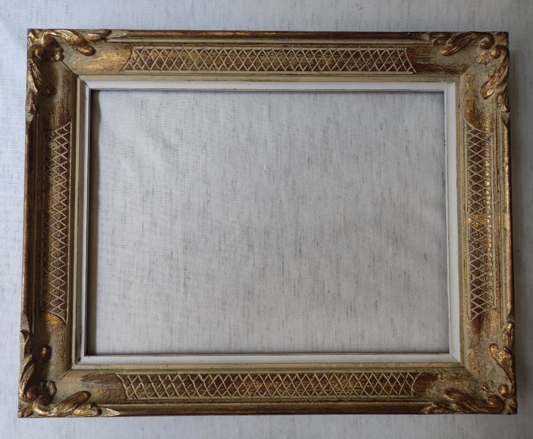 Cadre Montparnasse bois stuc doré feuillure 40 cm x 30 cm -photo-6