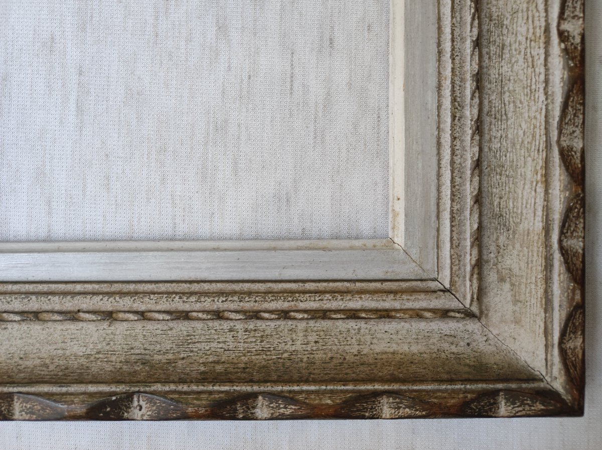 Montparnasse Wooden Frame, Carved With A Patina Finish, Rebate: 23 Cm X 17 Cm -photo-2