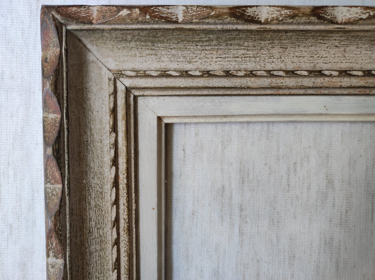 Montparnasse Wooden Frame, Carved With A Patina Finish, Rebate: 23 Cm X 17 Cm -photo-3