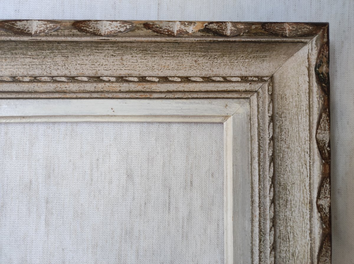 Montparnasse Wooden Frame, Carved With A Patina Finish, Rebate: 23 Cm X 17 Cm -photo-4