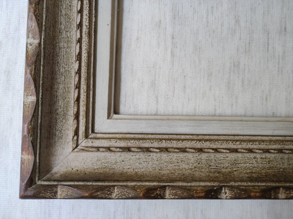 Montparnasse Wooden Frame, Carved With A Patina Finish, Rebate: 23 Cm X 17 Cm -photo-2